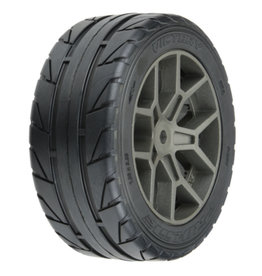 Pro-Line Racing PRO1020410  1/8 Vector S3 Front/Rear 35/85 2.4" Belted Mounted Tires, 14mm Gray: Vendetta