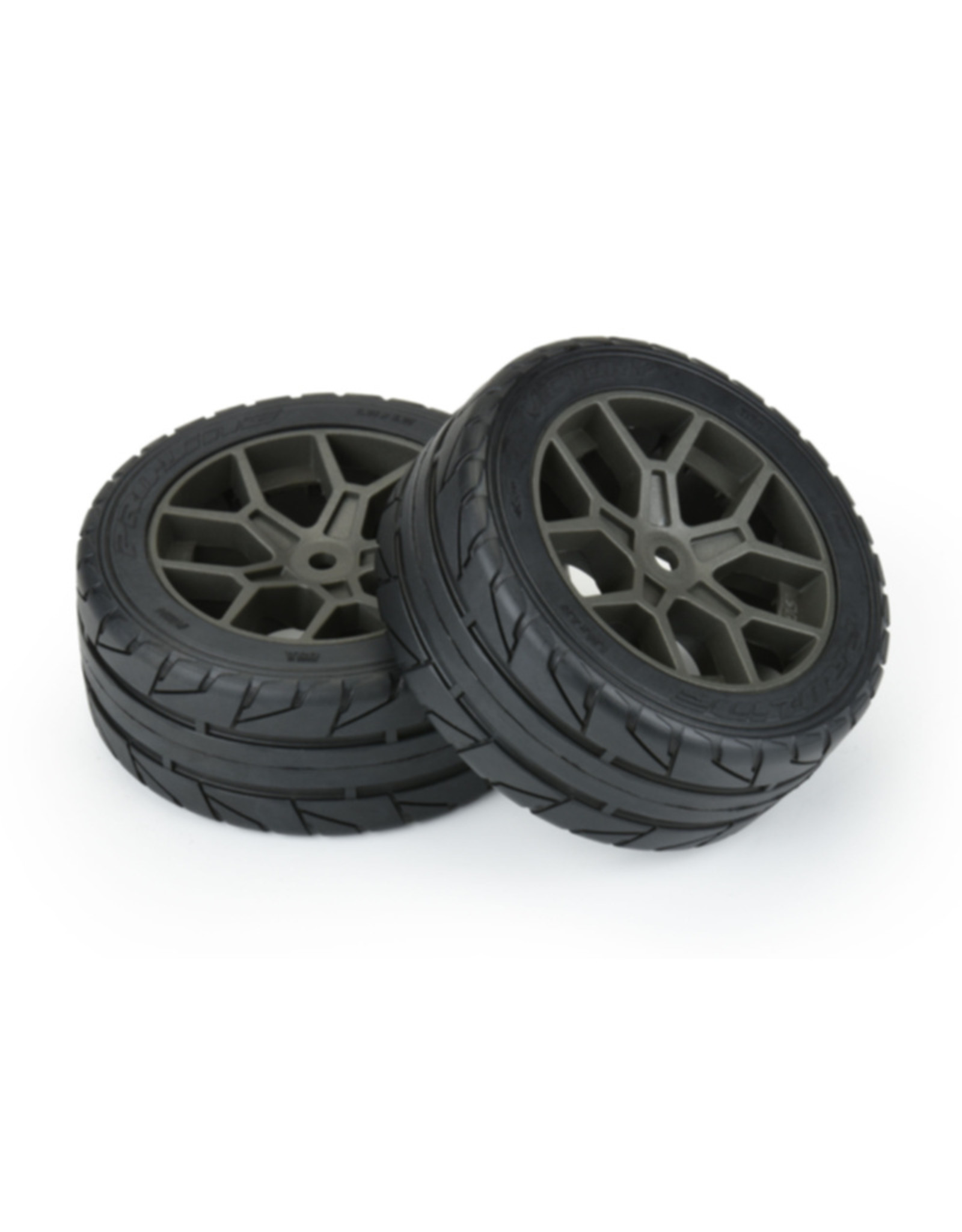 Pro-Line Racing PRO1020410  1/8 Vector S3 Front/Rear 35/85 2.4" Belted Mounted Tires, 14mm Gray