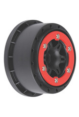 Pro-Line Racing PRO271504 Sixer 2.2/3.0 Red/Black Bead-Loc R Wheels (2): SLH