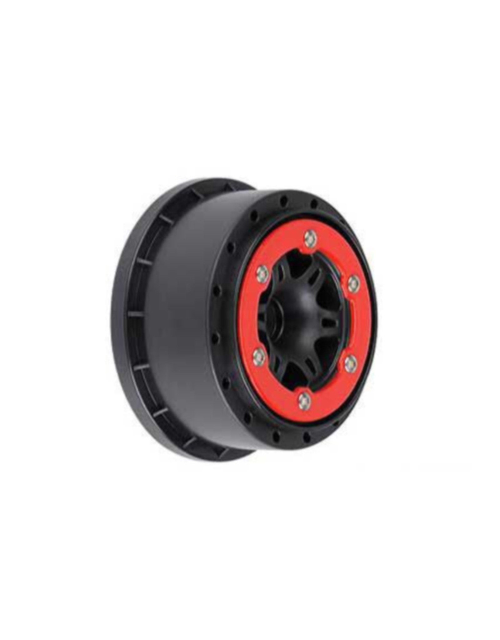 Pro-Line Racing PRO271404 Sixer 2.2/3.0 Red/Black Bead-Loc Fr Wheels(2):SLH