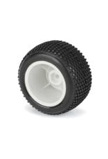Pro-Line Racing PRO1017713  1/18 Hole Shot Front/Rear Mini-T Tires Mounted 8mm White Wheels (2)