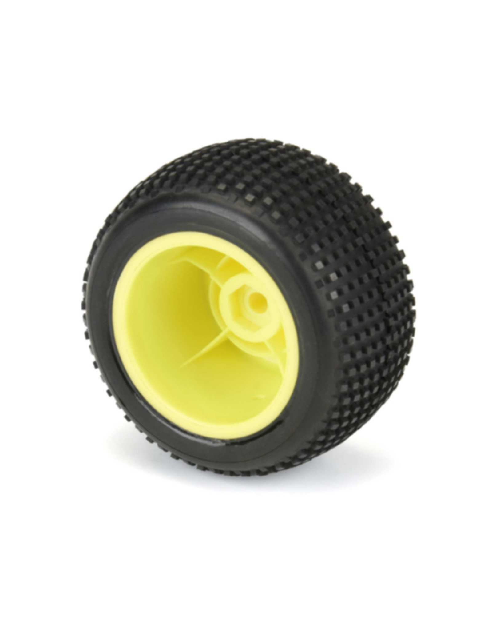 Pro-Line Racing PRO1017712  1/18 Hole Shot Front/Rear Mini-T Tires Mounted 8mm Yellow Wheels (2)