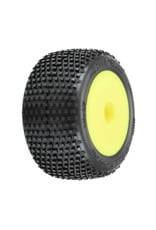 Pro-Line Racing PRO1017712  1/18 Hole Shot Front/Rear Mini-T Tires Mounted 8mm Yellow Wheels (2)