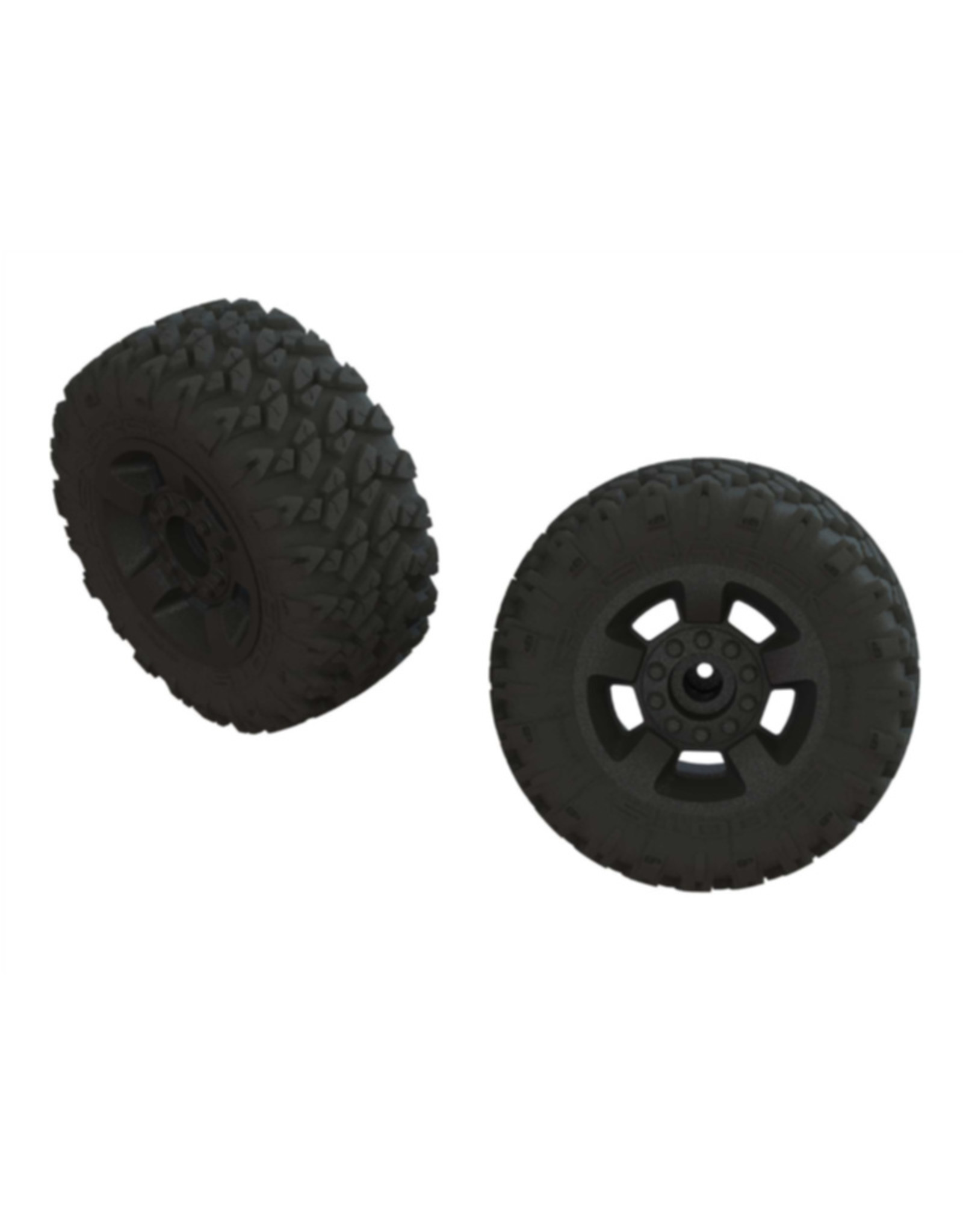 Arrma ARA550052 dBoots 'Ragnarok Mt' Tire Set Glued Black (2)