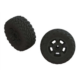 Arrma ARA550052 dBoots 'Ragnarok Mt' Tire Set Glued Black (2)