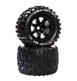 Duratrax DTXC5632 Lockup MT Belt 3.8" Mounted Front/Rear Tires .5 Offset 17mm, Black (2)