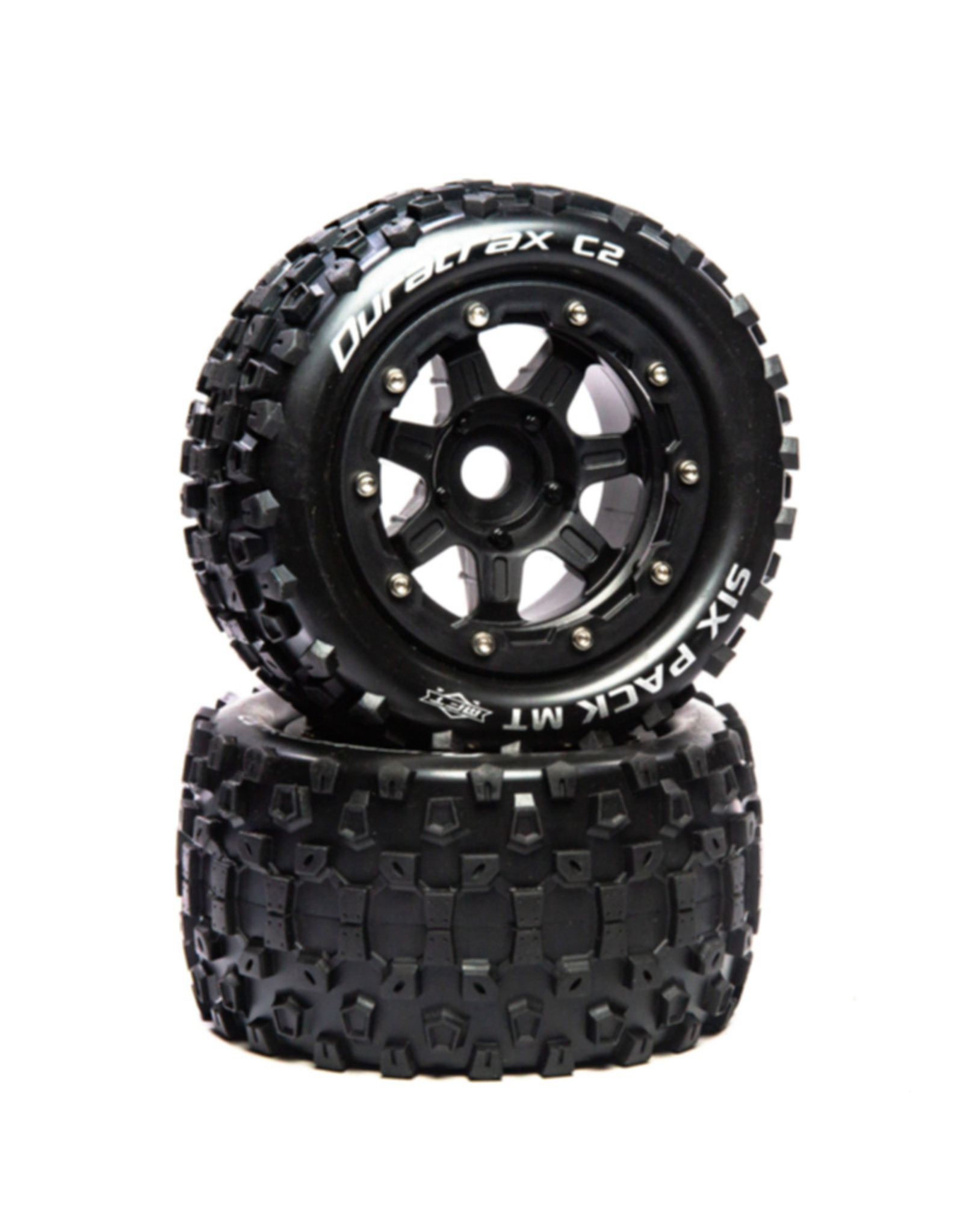 Duratrax DTXC5604  SixPack MT Belt 2.8" Mounted Front/Rear Tires .5 Offset 17mm, Black (2)