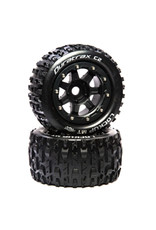 Duratrax DTXC5602  Lockup MT Belt 2.8" Mounted Front/Rear Tires, .5 Offset 17mm, Black (2)