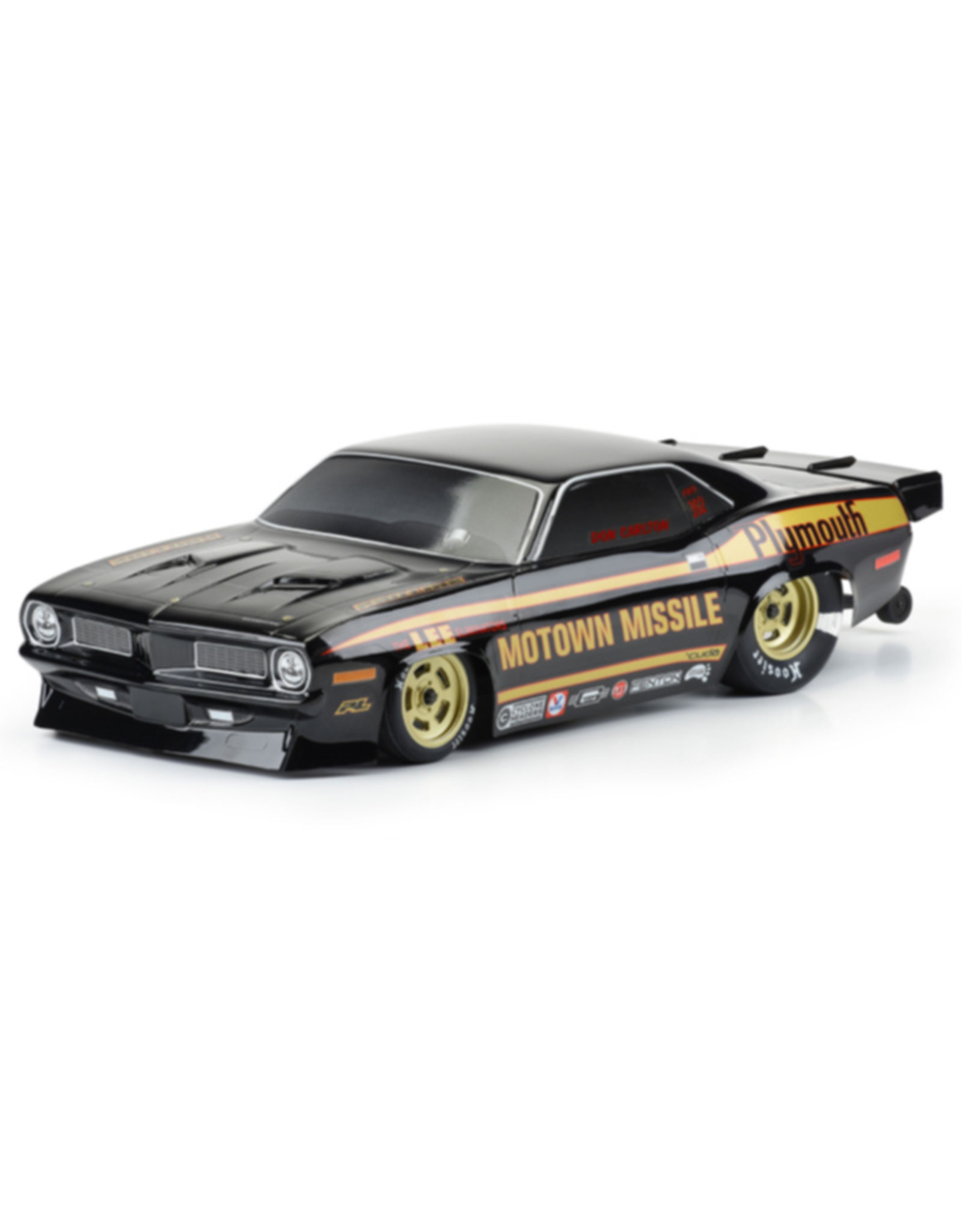 Pro-Line Racing PRO355018  1/10 1972 Plymouth Barracuda Motown Missile Black Body: Drag Car