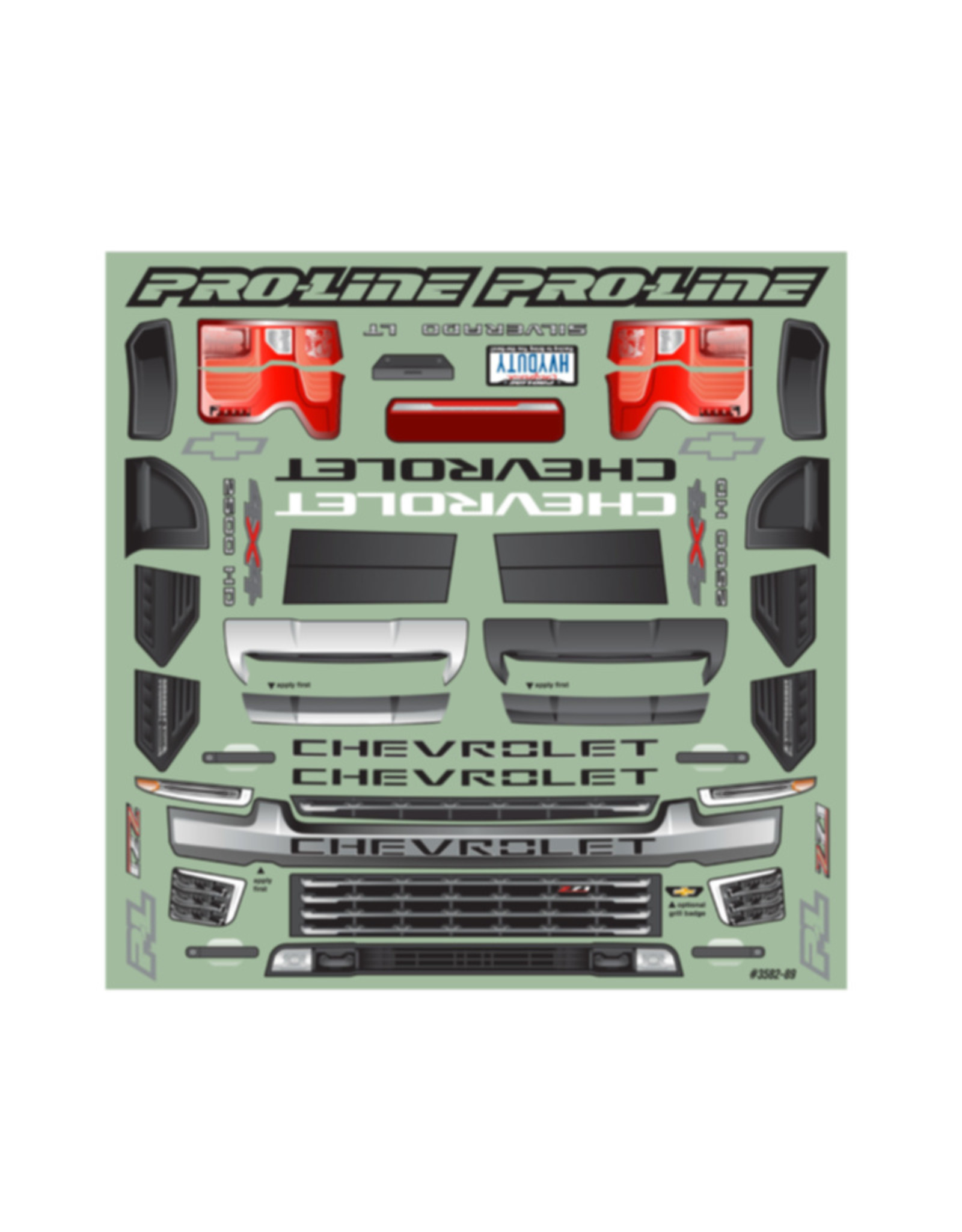 Pro-Line Racing PRO358200		2021 Chevy Silverado Clear Body E-REVO 2.0 & MAXX