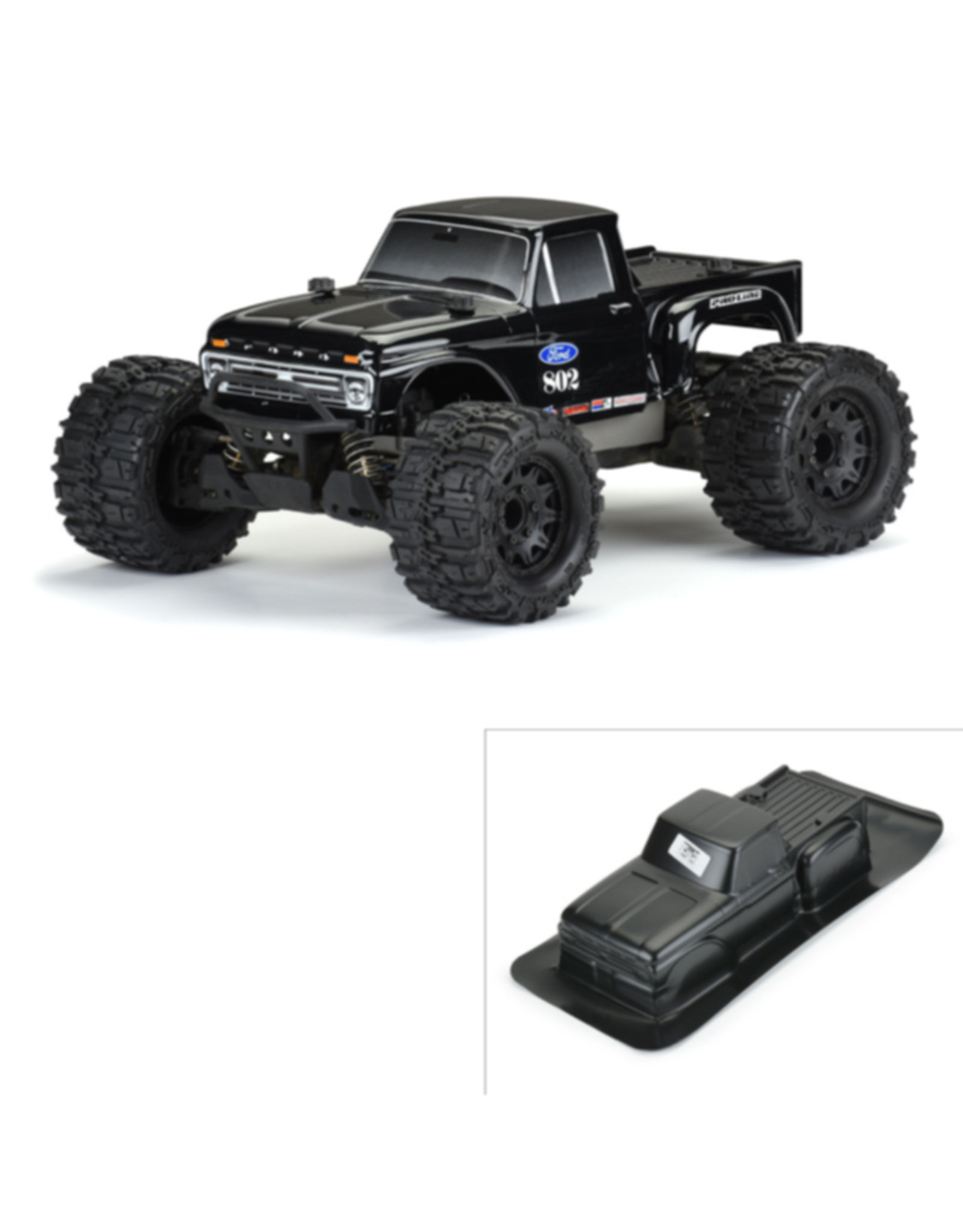 Pro-Line Racing PRO341218 1966 Ford F-100 (Black) Body for Stampede