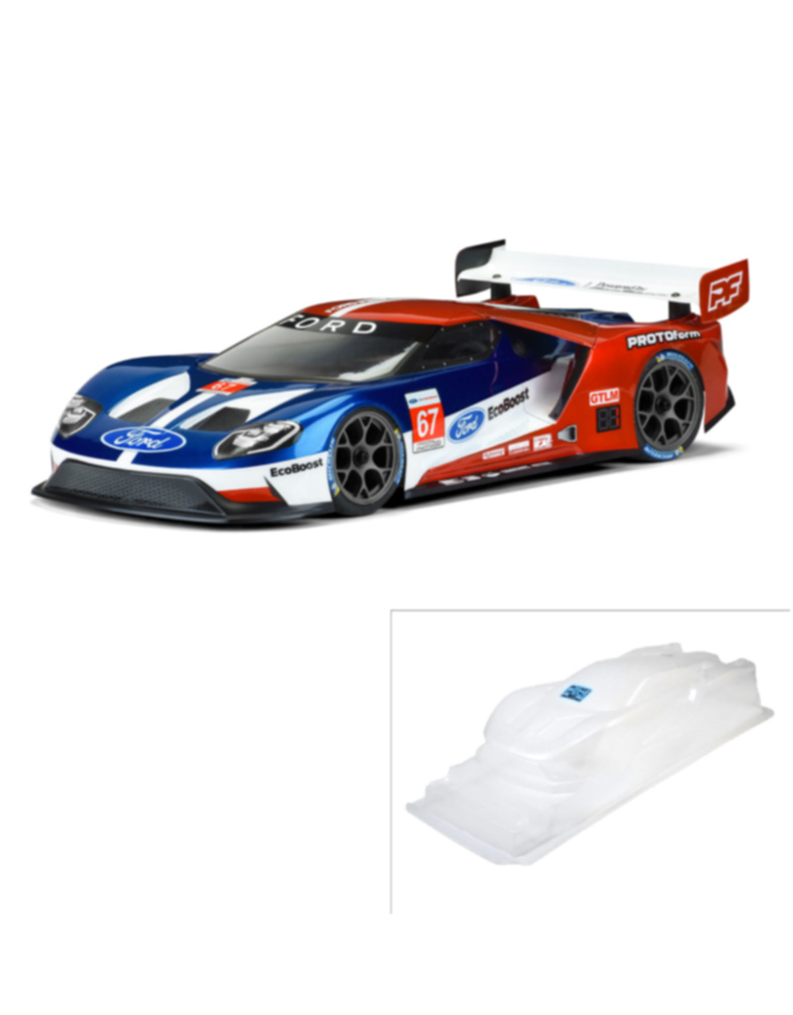 Protoform PRM155025 Ford GT Light Weight Clear Body, 190mm