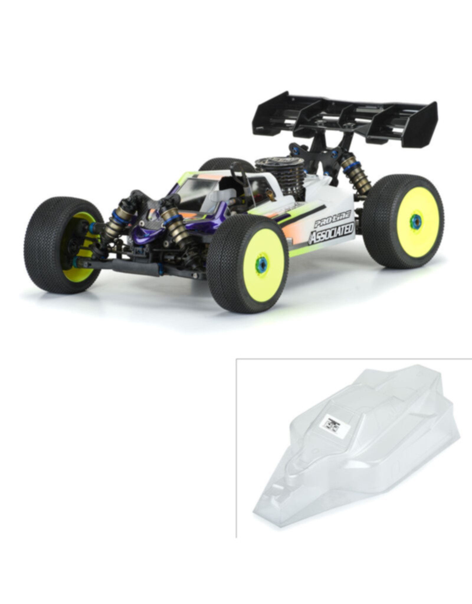 Pro-Line Racing PRO355400 1/8 Axis Clear Body: RC8B3.2 & AE RC8B3.2e (with LCG Battery)