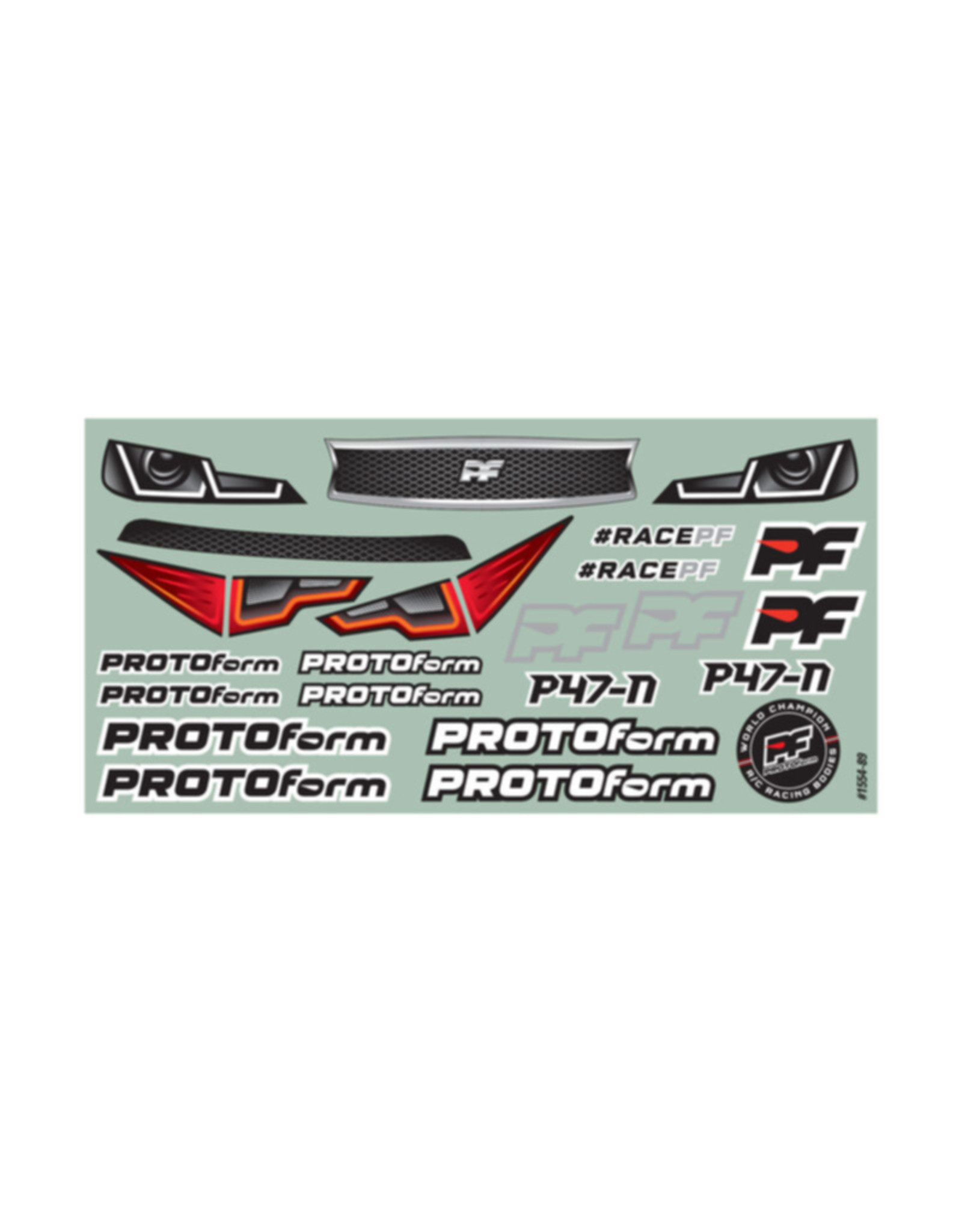Protoform PRM155425 P47 Light Weight Clear Body :200mm