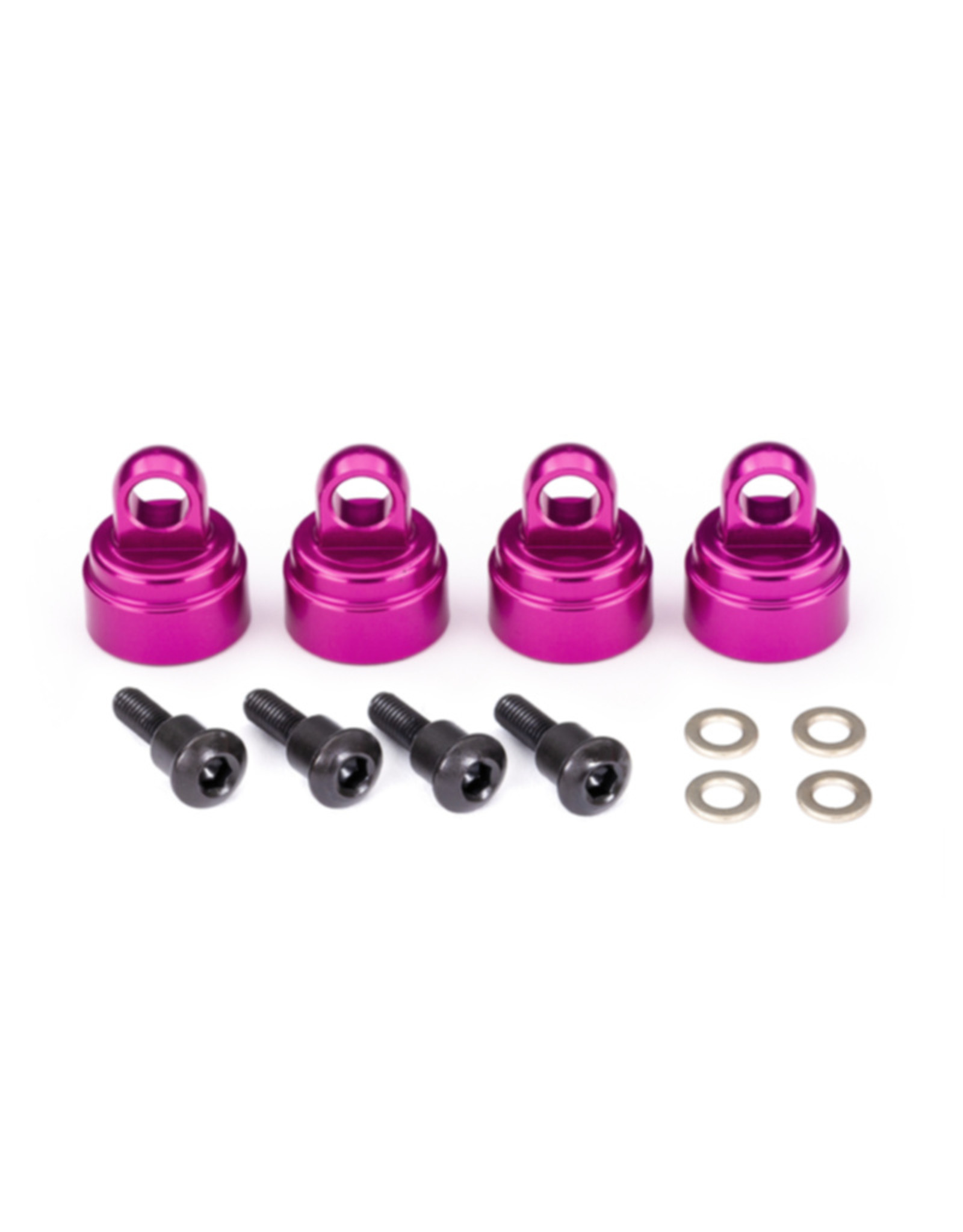 Traxxas TRA3767P Shock Caps Aluminum Pink-Anodized (4)