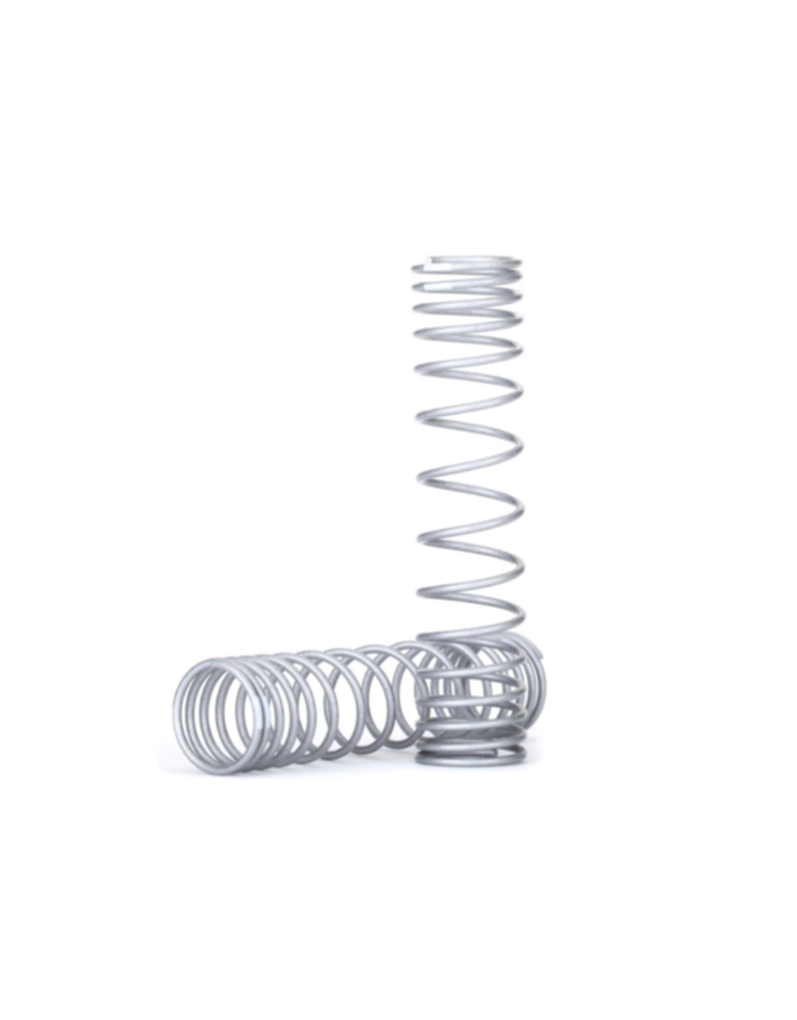 Traxxas TRA8444X Spring, shock, front (silver) (GTR) (progressive, 0.833 rate, white stripe) (2)