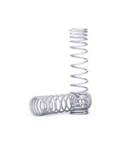 Traxxas TRA8444X Spring, shock, front (silver) (GTR) (progressive, 0.833 rate, white stripe) (2)