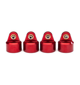 Traxxas TRA8964R Shock caps, aluminum (red-anodized), GT-Maxx® shocks (4)