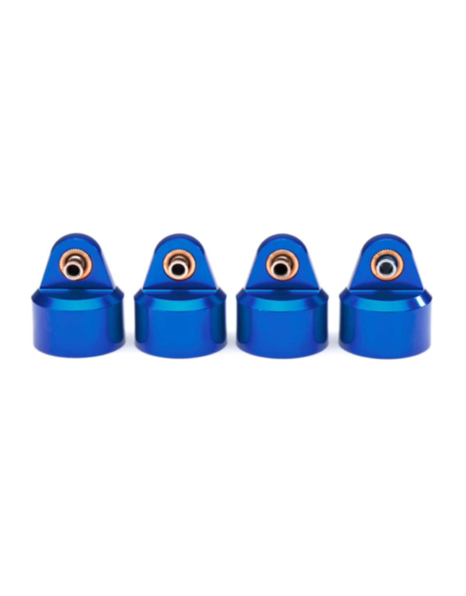 Traxxas TRA8964X Shock caps, aluminum (blue-dized), GT-Maxx® shocks (4)