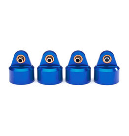 Traxxas TRA8964X Shock caps, aluminum (blue-dized), GT-Maxx® shocks (4)