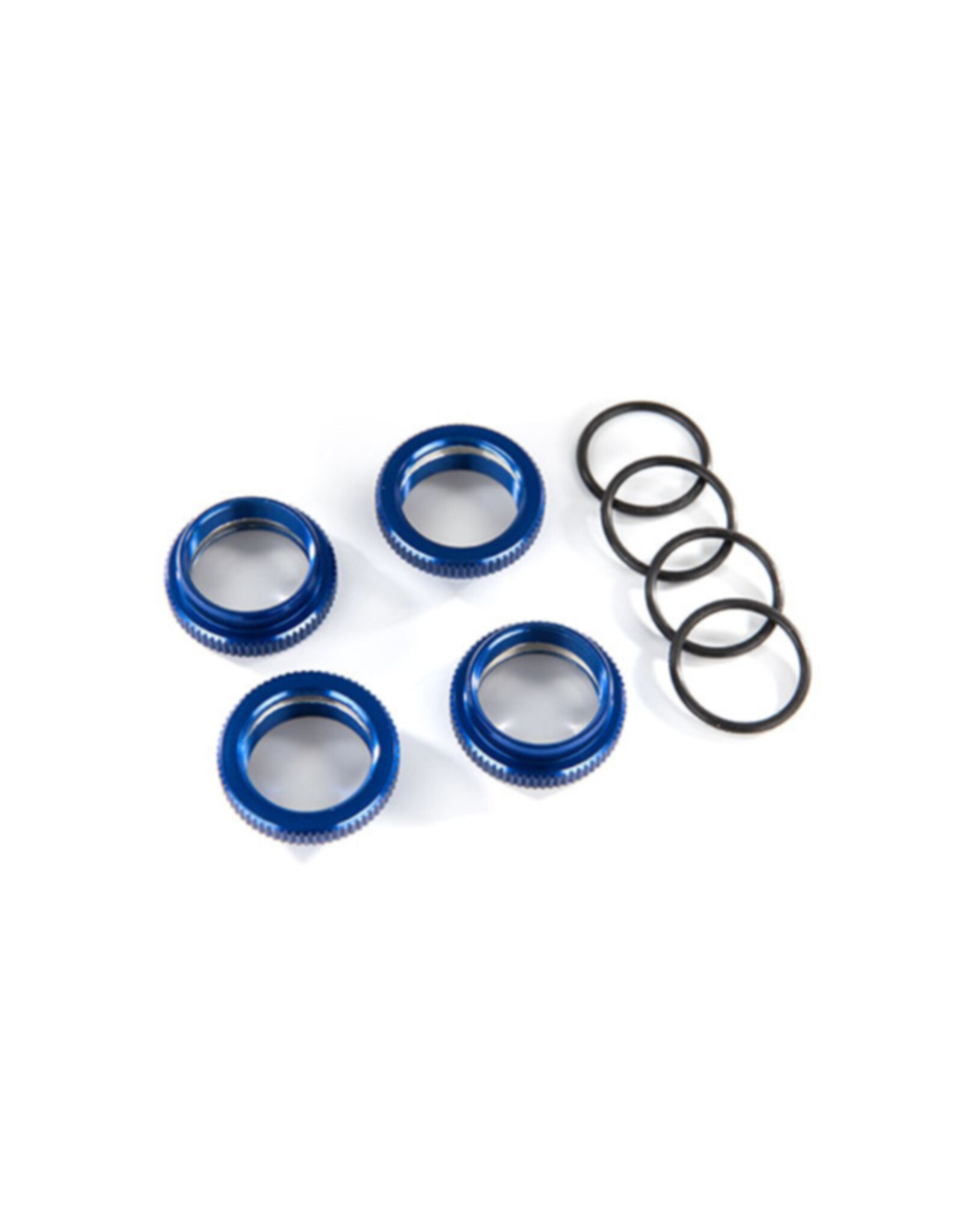 Traxxas TRA8968X - Spring retainer (adjuster), blue-anodized aluminum, GT-Maxx® shocks (4) (assembled with o-ring)