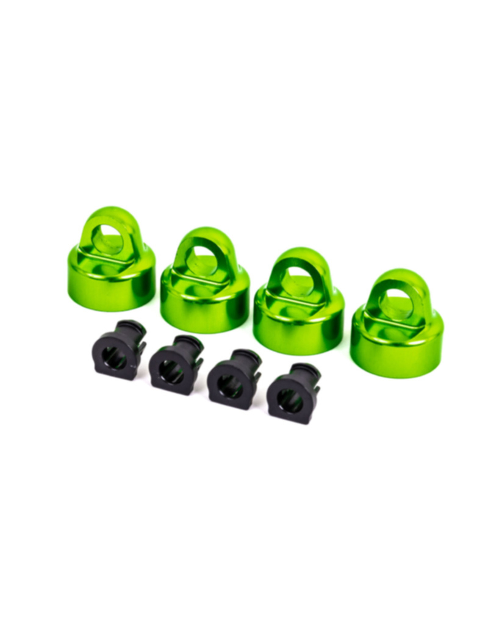 Traxxas TRA9664G Shock caps, aluminum (green-anodized), GTX shocks (4)/ spacers (4) (for Sledge™)