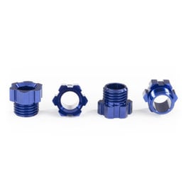 Traxxas TRA8886X STUB AXLE NUT ALUM BLUE (4) TRX-4