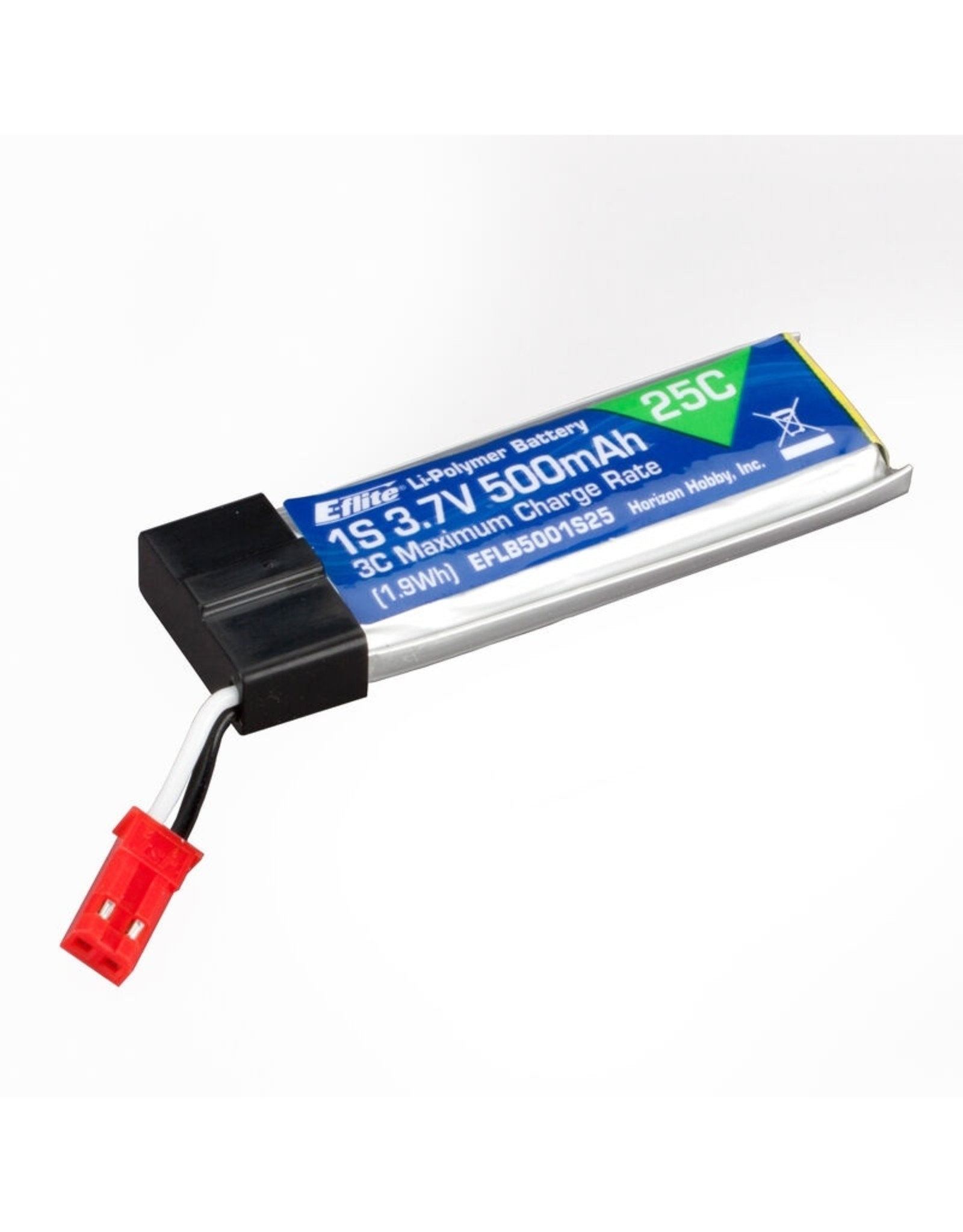 E-flite EFLB5001S25 500mAh 1S 3.7V 25C LiPo Battery