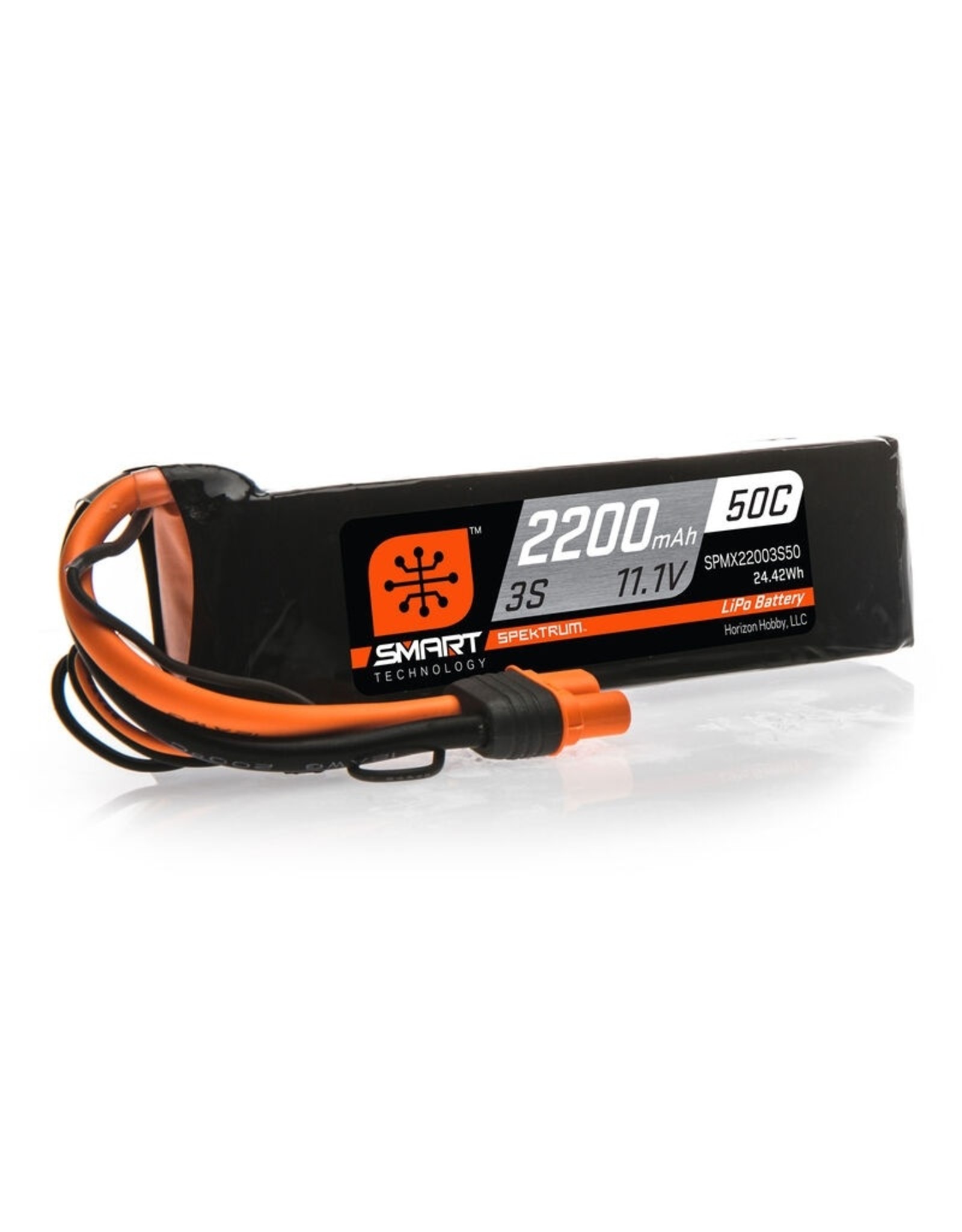spektrum SPMX22003S50	2200mAh 3S 11.1V 50C Smart LiPo Battery; IC3