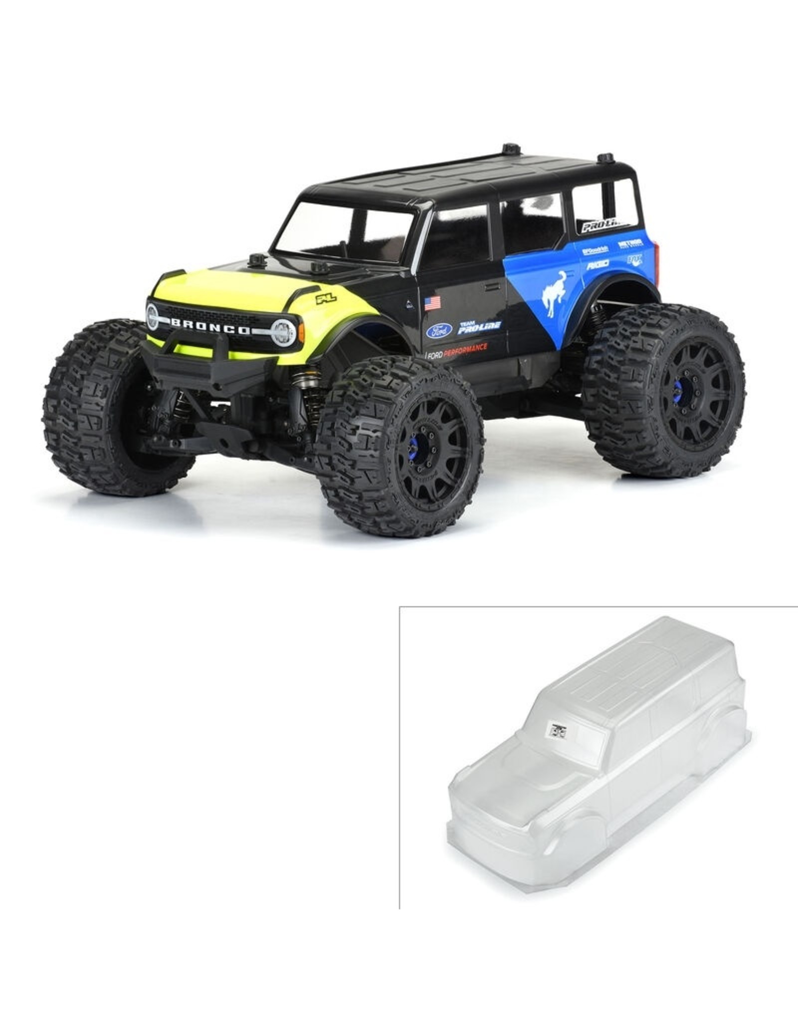 Pro-Line Racing PRO359400 1/8 2021 Ford Bronco Clr Bdy: MAXX, E-REVO 2.0