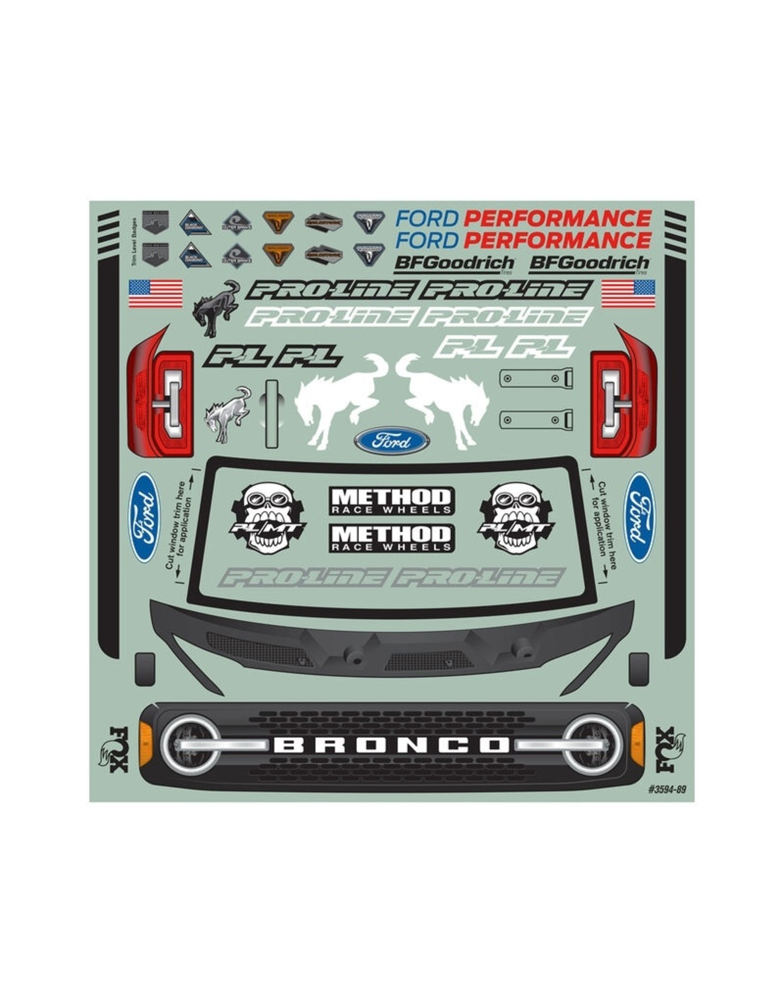 Pro-Line Racing PRO359400 1/8 2021 Ford Bronco Clr Bdy: MAXX, E-REVO 2.0