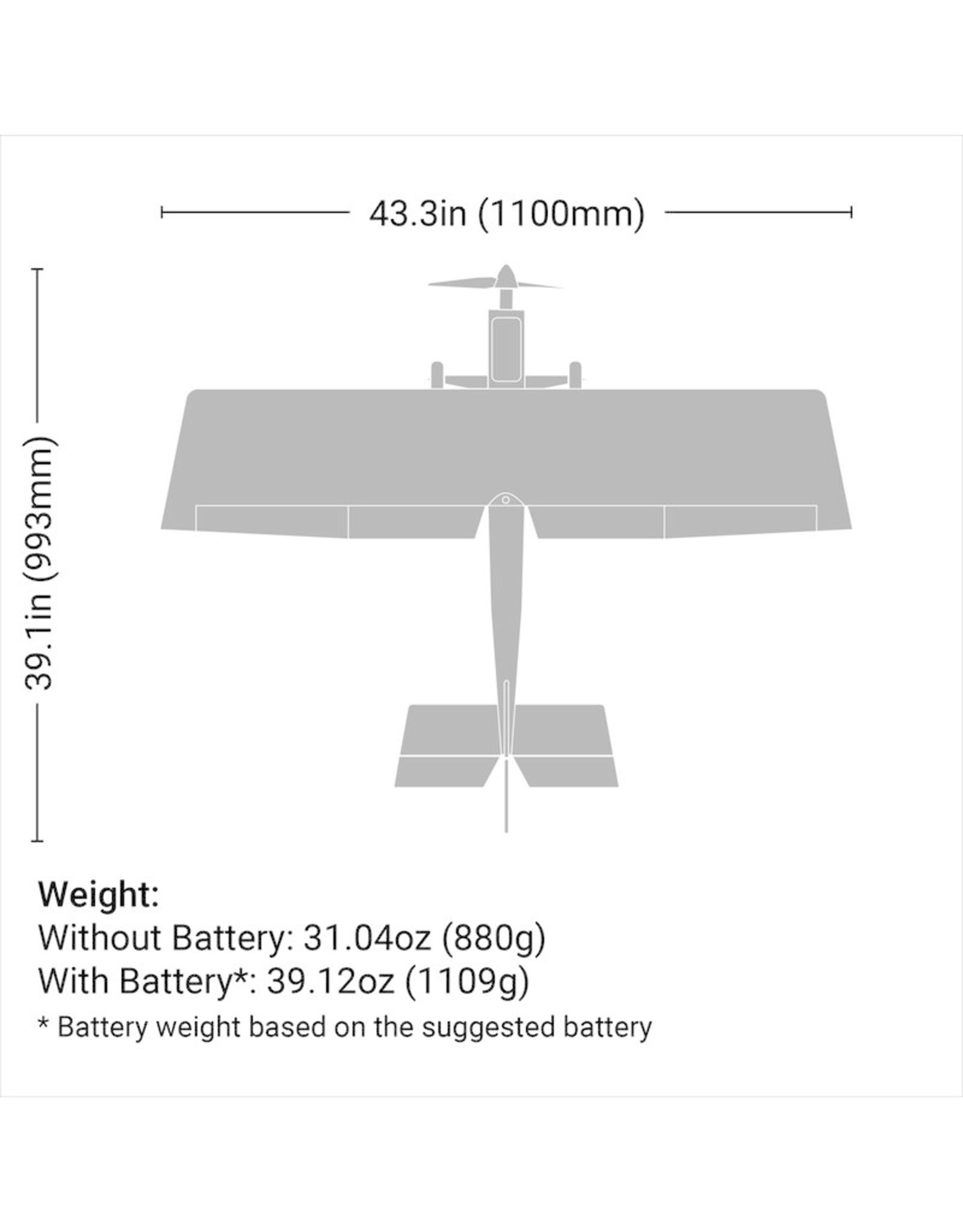 eflite EFL14050 Ultra Stick 1.1m BNF-B