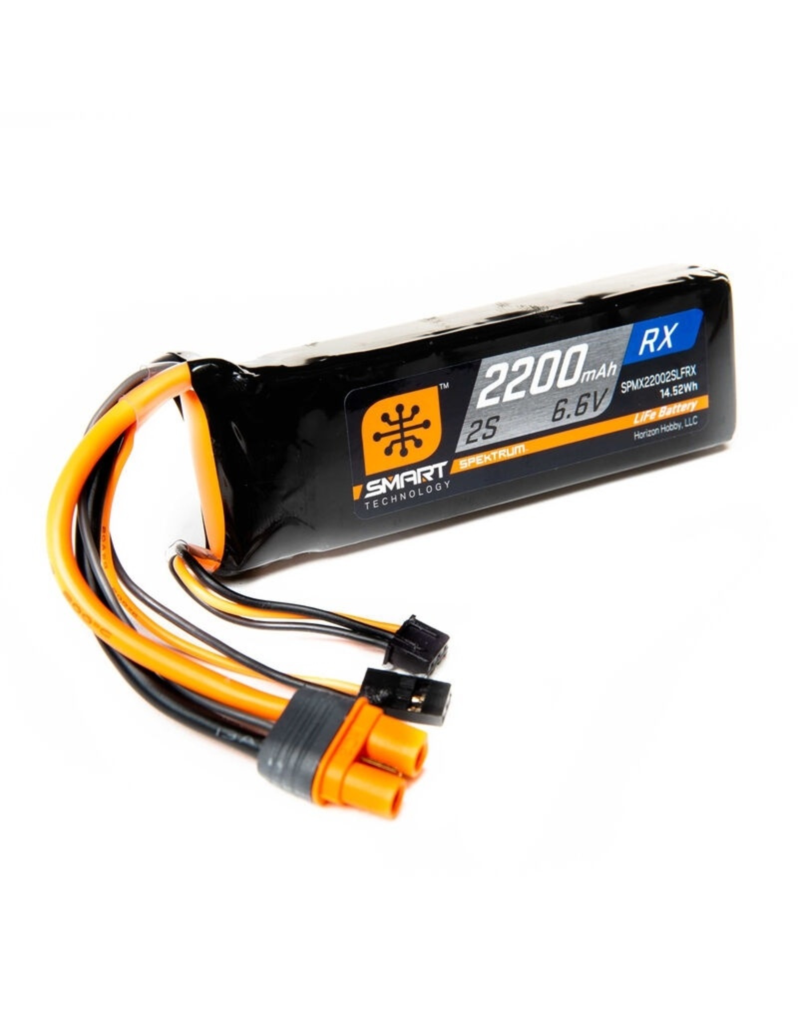 spektrum SPMX22002SLFRX		2200mAh 2S 6.6V Smart LiFe Receiver Battery; IC3