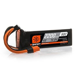 spektrum SPMX22004S50		2200mAh 4S 14.8V 50C Smart LiPo Battery; IC3