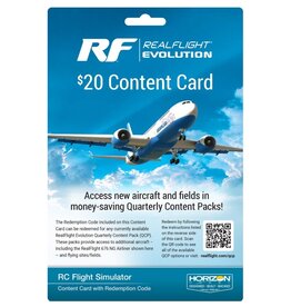 eflite RFL2002 RealFlight Evolution $20 Content Card