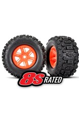 Traxxas TRA7774T  T&W X-MAXX WHL ORNG SLDGHMR L/R