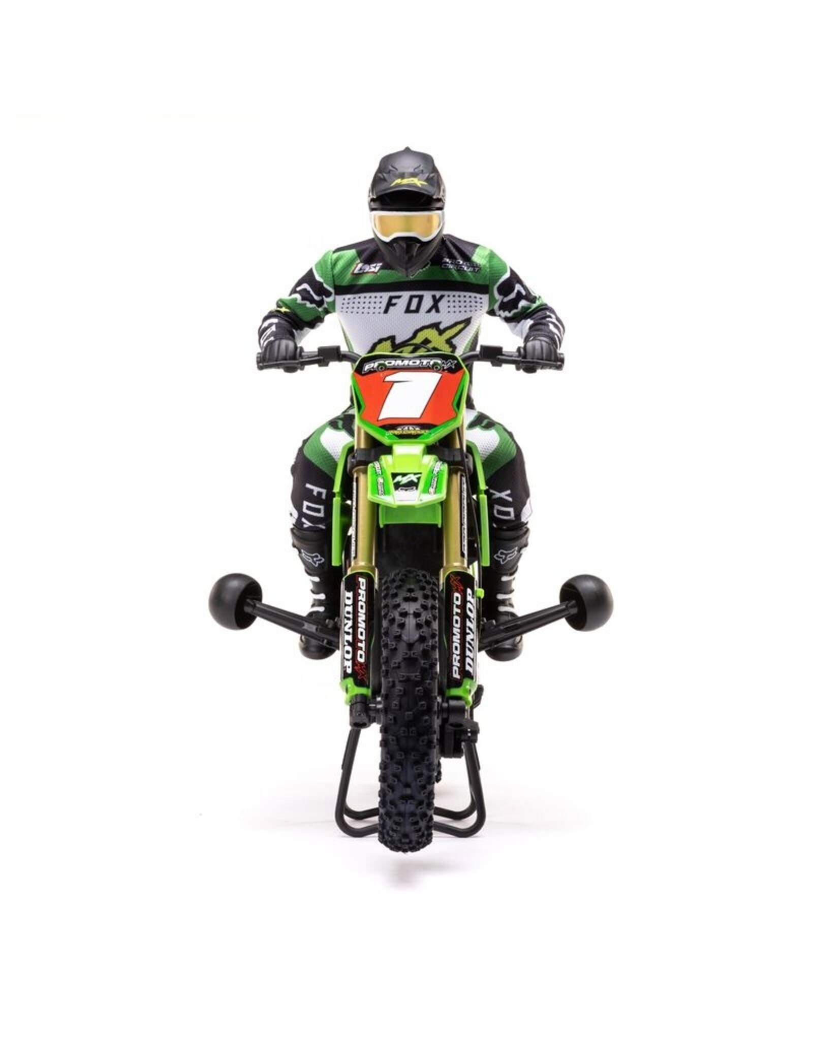 Losi LOS06002 Promoto-MX 1/4 Motorcycle RTR Combo, Pro Circuit Green