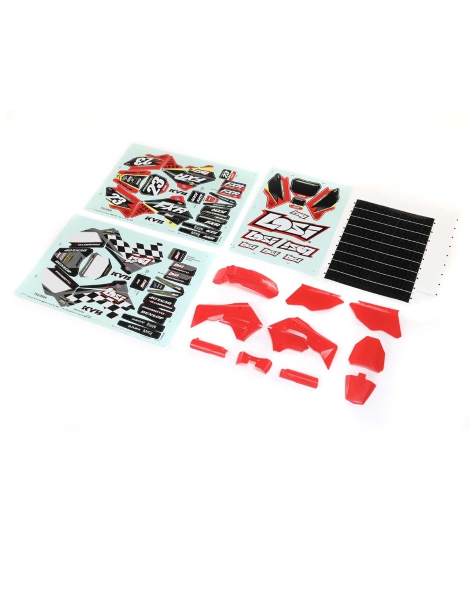 Losi LOS260000 Red Plastics with Wraps: Promoto-MX