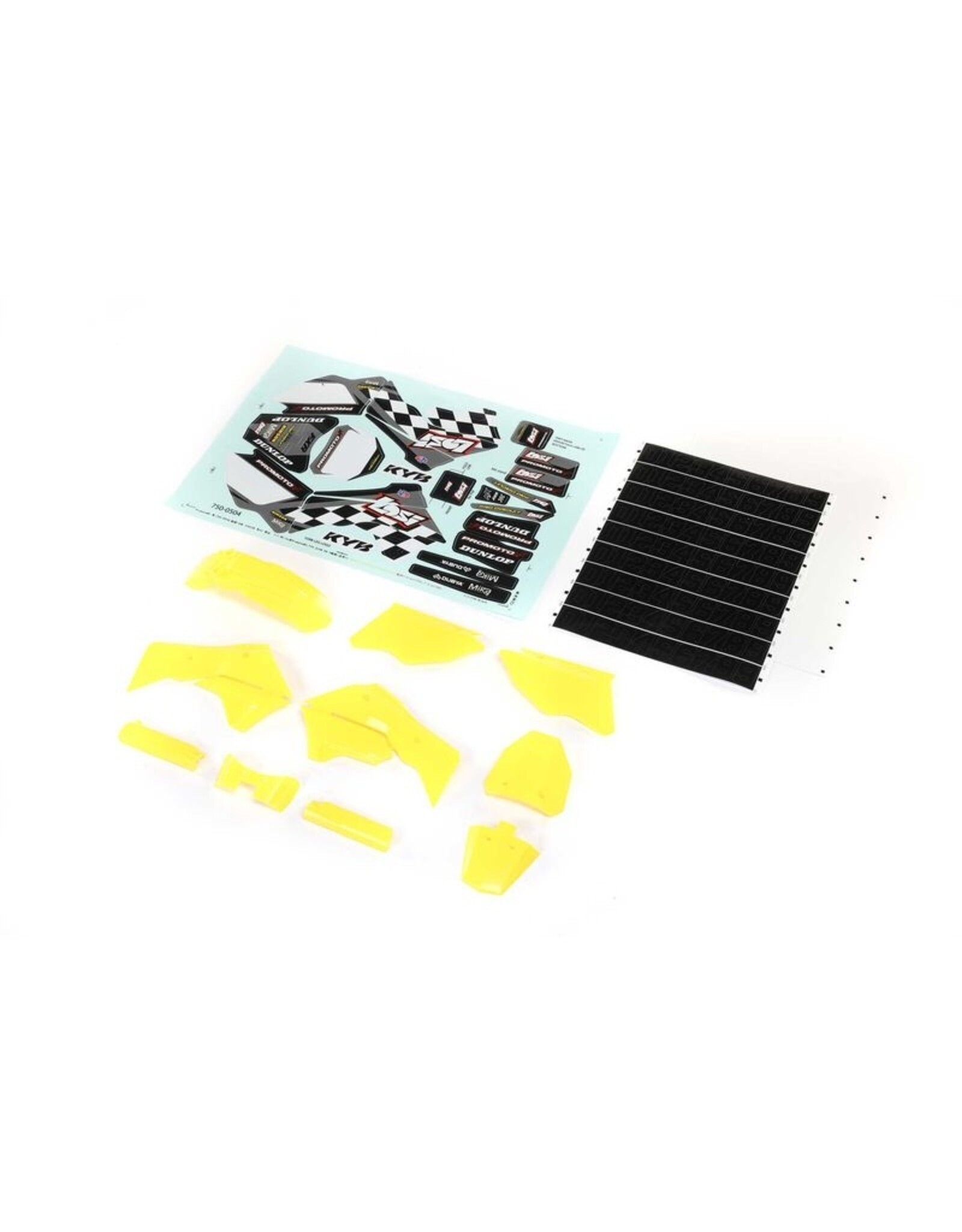 Losi LOS260003 Yellow Plastics w/Wraps: PM-MX