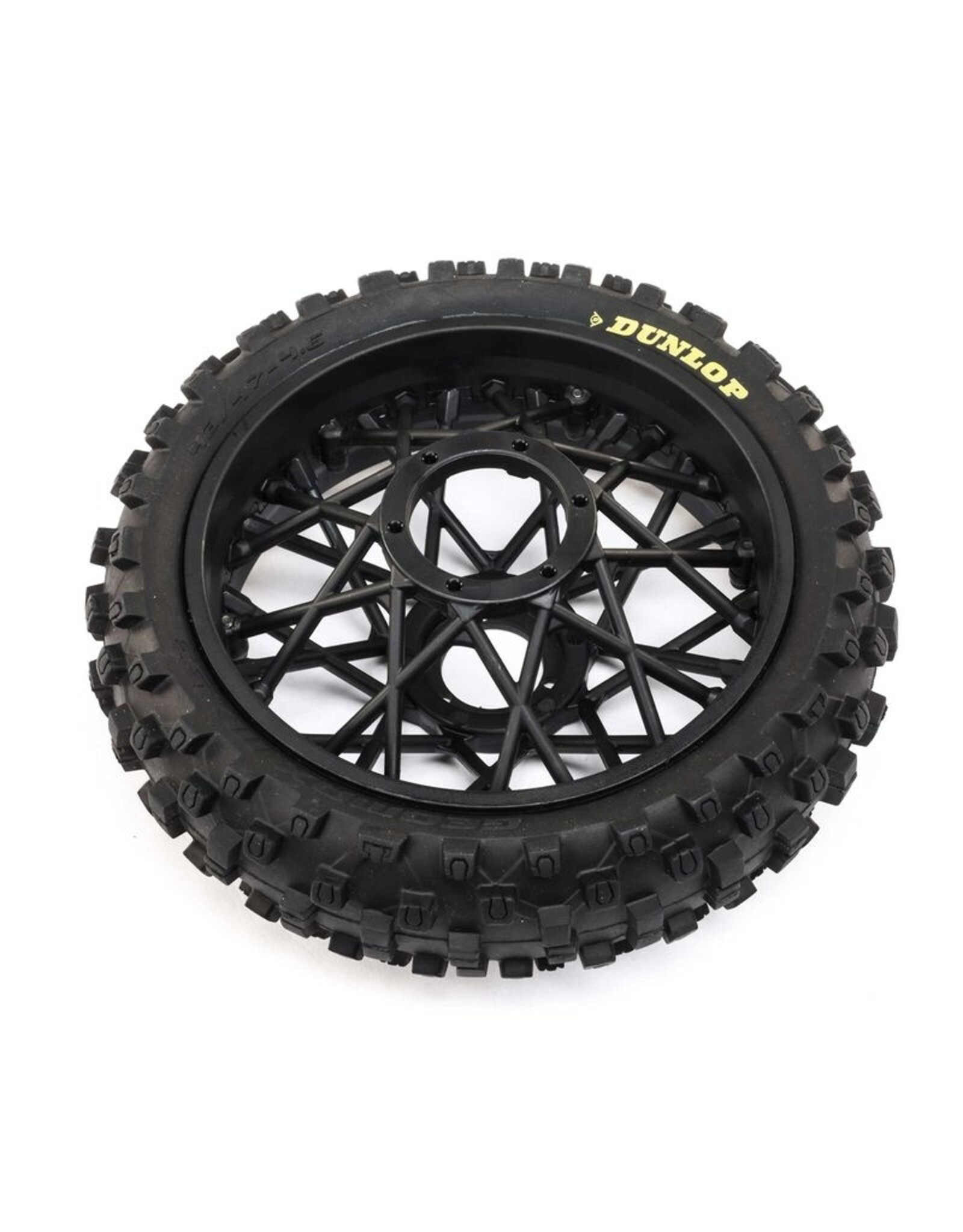 Losi LOS46005 Dunlop MX53 Rear Tire Mounted, Black: PM-MX