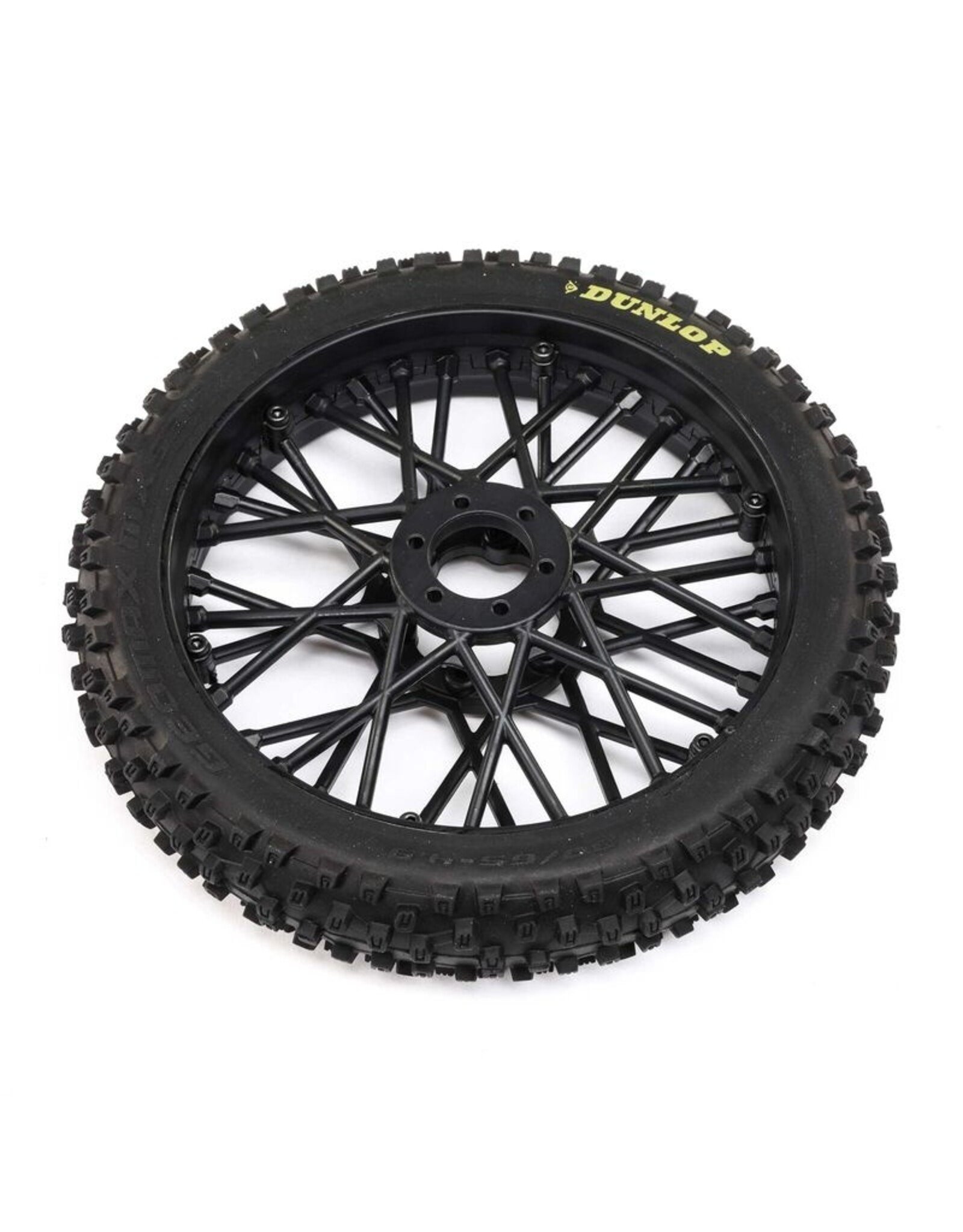 Losi LOS46004 Dunlop MX53 Front Tire Mounted, Black: PM-MX