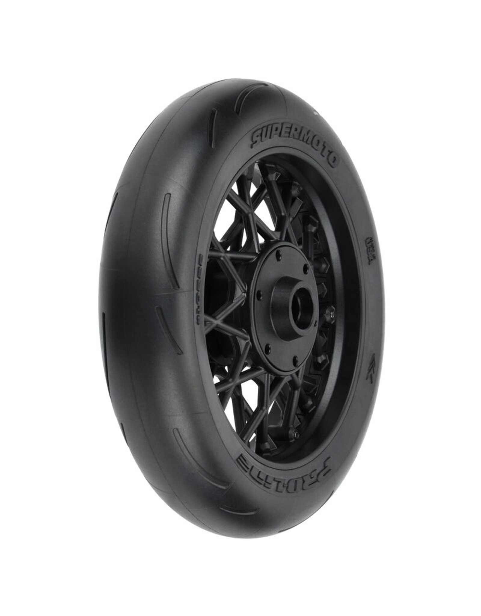 Pro-Line Racing PRO1022210 1/4 Supermoto Tire Front MTD Black Wheel: PM-MX