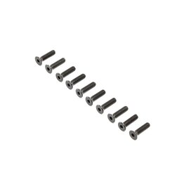 Losi LOS255017	Flat Head Screws, Steel, Black Oxide, M4 x 16mm (10)