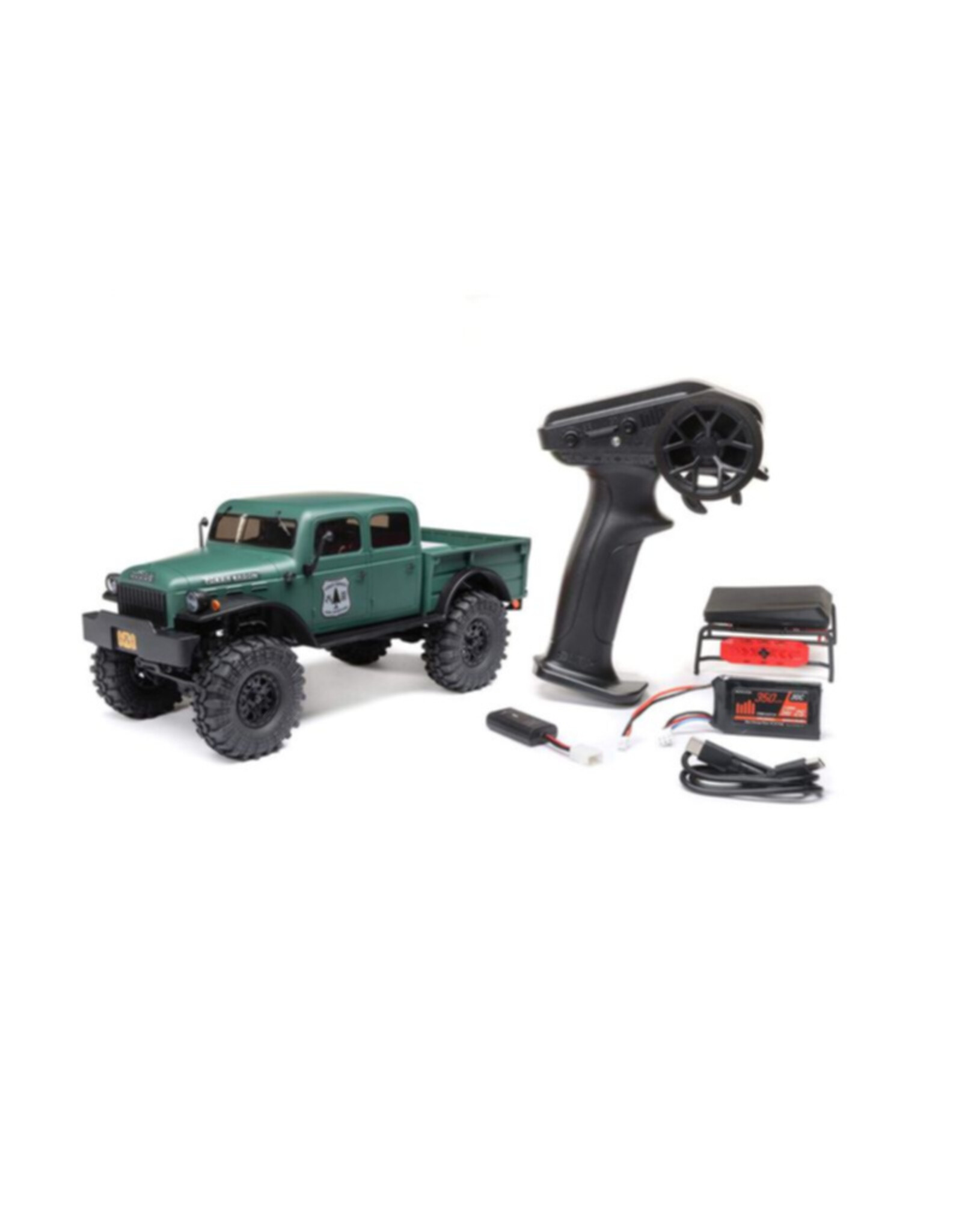 Axial AXI00007T2 SCX24 4WD 4 Door Dodge Power Wagon, Green