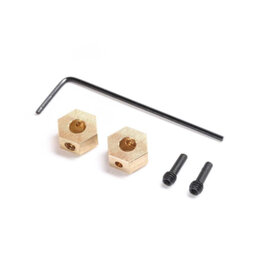 Axial AXI302002 Hex Hub, Brass 1.0g (2): SCX24, AX24