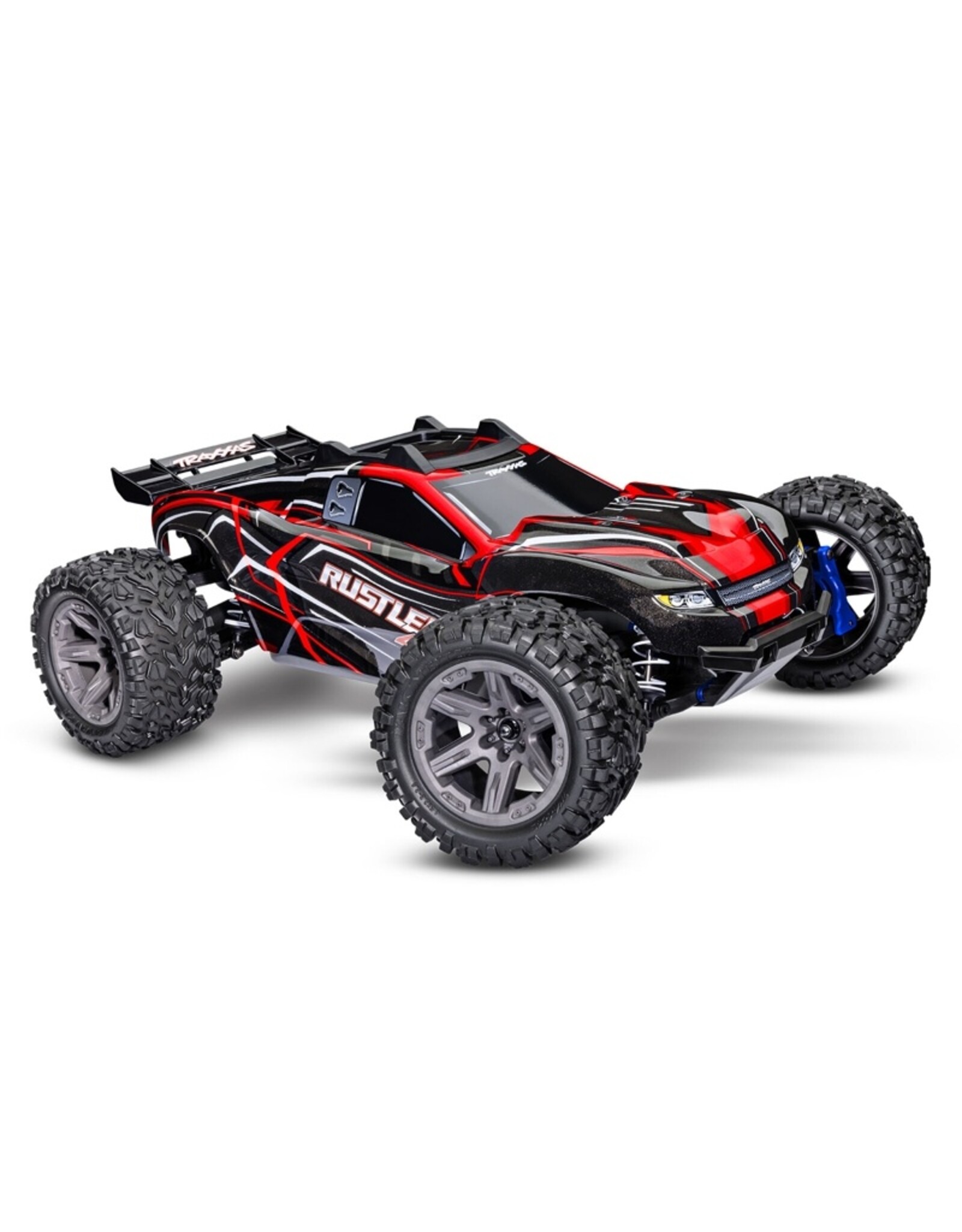 Traxxas TRA67164-4 Rustler 4X4 Brushless: 1/10 Scale 4WD Stadium Truck RED