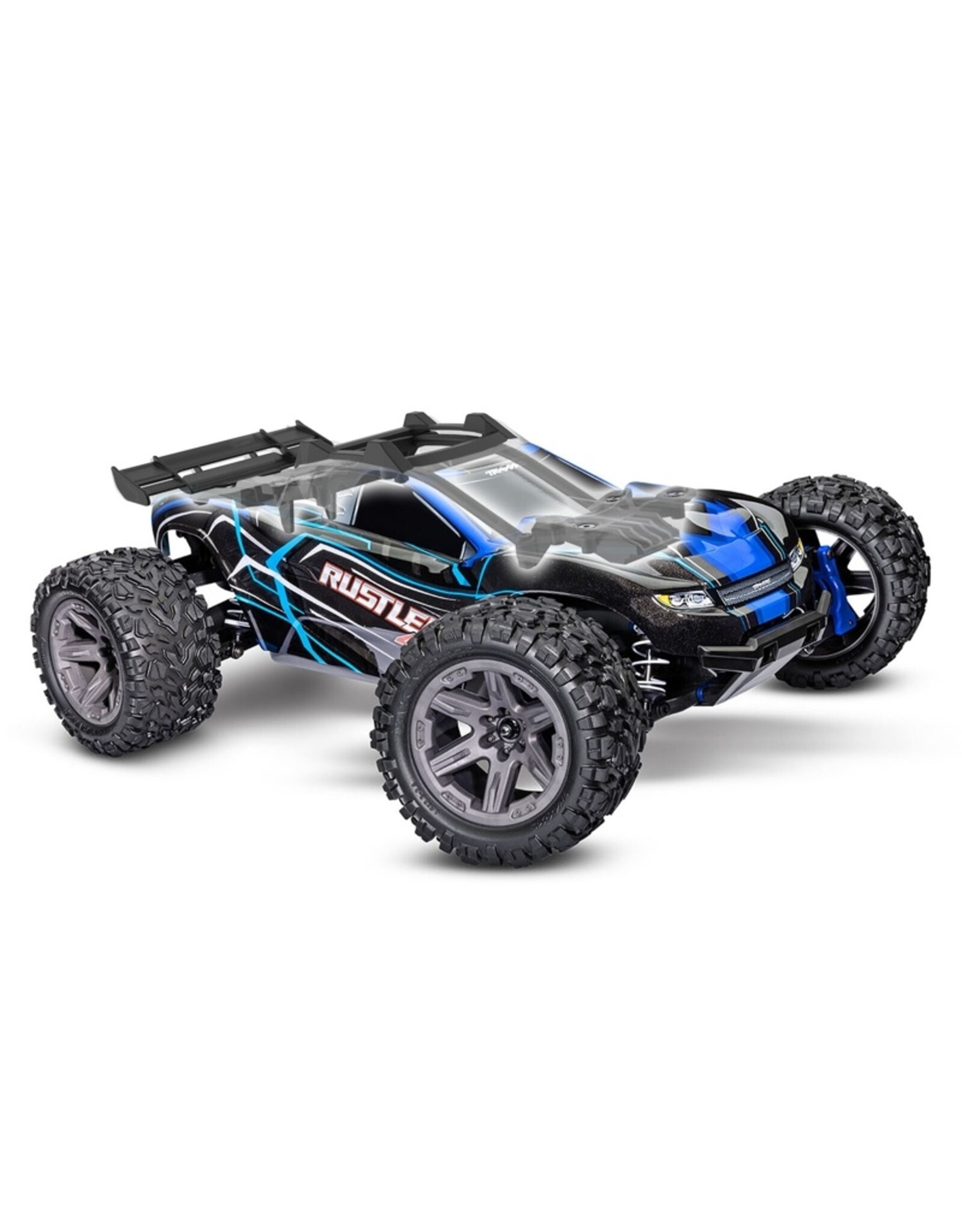 Traxxas TRA67164-4 Rustler 4X4 Brushless: 1/10 Scale 4WD Stadium Truck RED