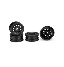 J Concepts JCO3430B 1/24 Hazard Front/Rear 1.0" Wheels, Black (4): SCX24