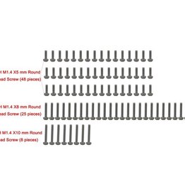 Hot Racing HRASXTF14SS  M1.4 Stainless Steel Full Screw Set 81 PC SCX24