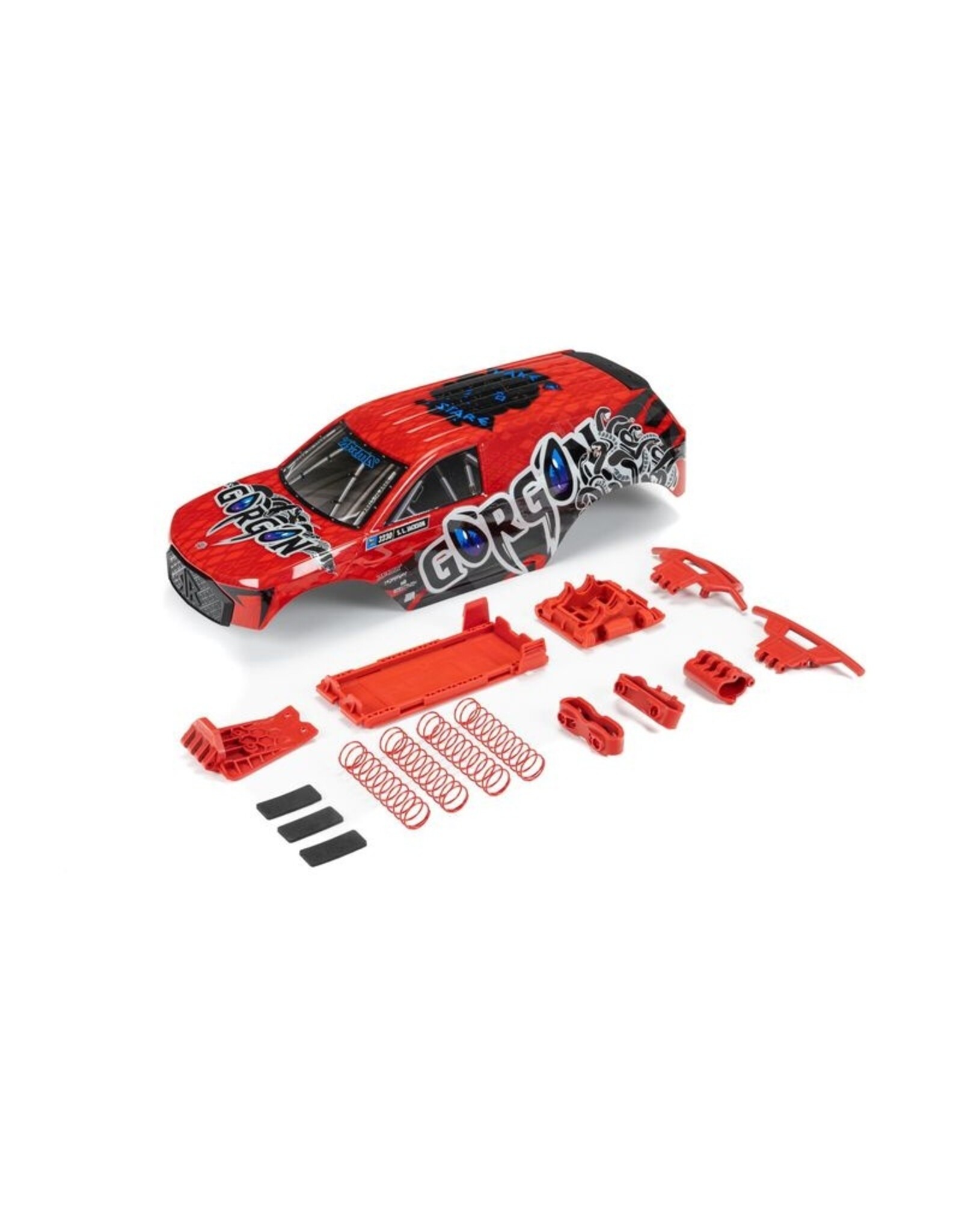 Arrma ARA402351 GORGON Painted Decaled Body Set, Red